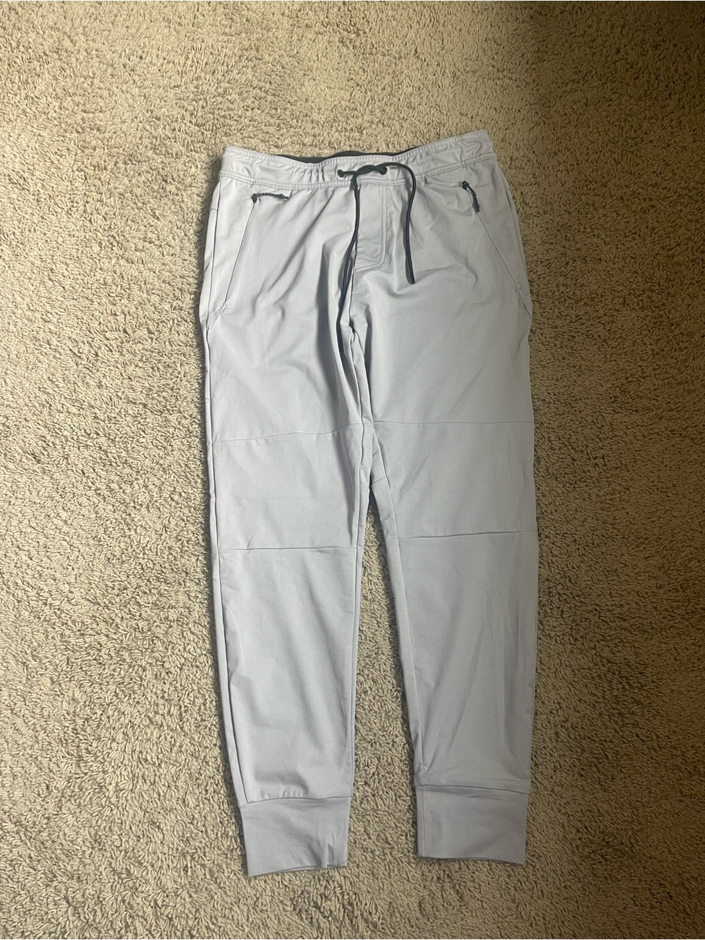 Men's American Eagle Light Gray Jogger Pants - Casual Drawstring Performance